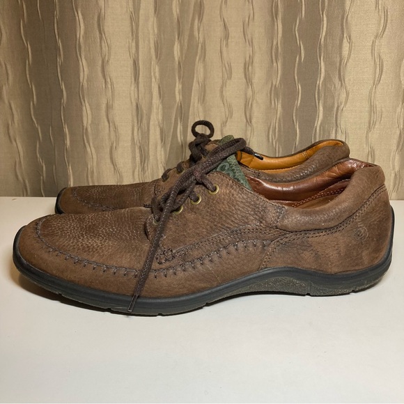 Ecco Seawalker Men\'s 12 Pebbled Shock Point Brown Tan Leather Lace Up Moc Toe main image 9